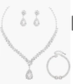 734 Necklace Earrings & G006 Bracelet 3-Piece Set