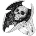 Size 7 / Black and White Full Rhinestone
