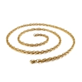 Modische goldene Taillenkette mit gedrehtem Seilmuster und sicherem Karabinerverschluss - Goldenes Seilkettendesign (KWC008-Z)