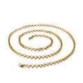 Elegante cadena corporal de perlas doradas con borla de eslabones rolo para mujer - Dorado (KWC014-Z)