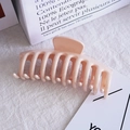 Light pink large hair claw clip in matte resin finish for women's elegant hairstyling - 7# Large Korean Pink