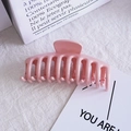 Large pink candy-colored hair claw clip for women made of glossy plastic material - 6# Large Pink