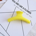 Glossy bright yellow large hair claw clip for women made of durable acrylic material - 19# Bar Lemon Yellow