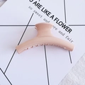 Light pink glossy large hair claw clip in a sleek curved design for women's hair - 21# Bar Korean Pink