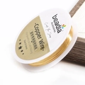 Golden 0.3mm tarnish resistant copper wire spool for DIY handmade jewelry making - 0.3mm approx 14.5m/roll / KC Gold