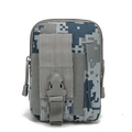Tactical waist pouch featuring blue-gray digital camouflage patterns and buckle - Air Force Camo