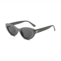 Gafas de sol ojo de gato grises modernas con protección UV y detalles metálicos retro - Montura Gris Lente Gris