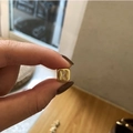 Gold-plated cube bead with zircon-encrusted letter X for DIY necklaces and jewelry - Letter X / Gold