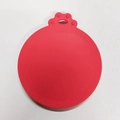Universal silicone pet food can lid in red with a cute paw-shaped handle design - Red Can Lid