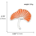 Creative silver ginkgo leaf brooch with orange enamel finish and 2.9g weight details - Orange Ginkgo Leaf (A00743)
