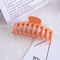 Large orange candy color hair claw clip made of smooth resin for thick hair - 4# Large Milky Orange