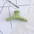 Large light green candy color hair claw clip with glossy finish for daily hair styling - 16# Bar Fruit Green