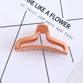 Simple matte orange hair claw clip for women on a stylish decorative card background - 25# U-shape Milky Orange