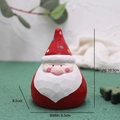 Christmas Santa Claus figurine with wood-carved texture, size 10.5x8.5cm, festive ornament - Large Santa Claus