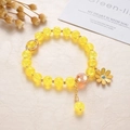 S139 Daisy Armband - Dunkelgelb Mit Individueller Verpackungstasche