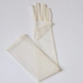 Elegantes guantes de novia de tul marfil de 70cm, diseño largo y formal minimalista - 55cm / Champán