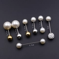 Lot de broches en perles et métal de tailles variées pour ajuster les vêtements et la taille - Ensemble N° 4