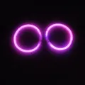 Luminous pink glow stick bracelet for parties and concerts on a black background - Pink