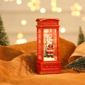 Cabina telefónica roja de Navidad con Papá Noel y luz LED cálida decorativa - Cabina Telefónica Papá Noel