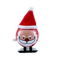 Dettaglio del giocattolo di Babbo Natale a carica con cappello in tessuto e manopola - Babbo Natale con cappello a punta (Rosso)