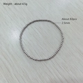 Detail of 2.5mm silver stainless steel beads with 4.5g weight and 82pcs count specs - 2.5mm Round Bead