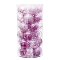 Set da 30 palline di Natale viola in PET per albero in confezione tubo trasparente - Viola