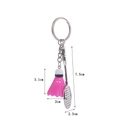 Portachiavi con volano rosa e racchetta argento per borse e chiavi dell'auto - Racchetta Con Chiusura / Rosso Prugna