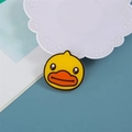 Spilla in smalto a forma di anatroccolo giallo per decorazione borse bimbi e accessori - Anatra a bocca larga