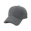 Berretto da baseball grigio in pile teddy caldo e spesso per l'autunno e l'inverno - Grigio