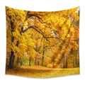 Bohemian wall tapestry featuring an autumn forest landscape with golden maple leaves - 73X95CM (Cross-border Brushed) / Autumn Gold & Red Maple Forest (SL07-16)