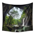 Bohemian forest waterfall landscape tapestry with cave view for home wall decor - 73X95CM (Cross-border Brushed) / Cave Waterfall Forest (GT110111)