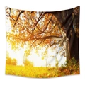 Bohemian wall tapestry featuring autumn golden forest landscape for room decor - 73X95CM (Cross-border Brushed) / Autumn Warm Sun Trees (GT330089)
