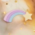 Badge acrylique arc-en-ciel pastel et étoile, accessoire pour sacs et vêtements de fille - 01 Arc-en-ciel Mignon
