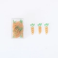 Graffette creative a forma di carota arancione e verde con scatola di plastica trasparente - Carota / 10 Pezzi