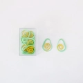 Graffette creative a forma di avocado verde chiaro con scatola trasparente inclusa - Avocado / 10 Pezzi
