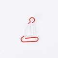 Red and white Christmas hat shaped paper clip made of durable coated metal wire - Christmas Hat / 10 Pcs