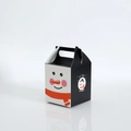 Christmas snowman gift box with Best Wishes X-MAS text and handle for apple packaging - 8.5*8.5*10cm / Black (Snowman)