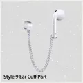 Orecchino anti-smarrimento color argento con catena per auricolari Bluetooth - Stile 9 Clip per osso dell'orecchio