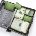 Reise-Packwürfel 6er-Set organisiert im Koffer für Kleidung Schuhe Aufbewahrung grün - Grün
