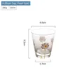 Bicchiere in vetro trasparente 330ml con motivi a margherita e trama martellata - Basso Piccolo (A) 330ML