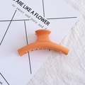 Orange matte large hair claw clip for women on a decorative white artistic card - 18# Bar Milky Orange