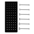 60-piece set of silver stainless steel L-shaped nose studs with crystals in a black box - White 60Pcs/Box-1.5/2.0/2.5mm