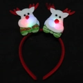 Glow-in-the-dark Christmas headband featuring cute white reindeer with colorful LED lights - Colorful Luminous Reindeer