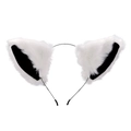 White Fur Black Inner (No Bow)