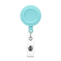 Sky blue retractable ABS badge holder reel with PVC strap and durable metal snap button - Light Blue