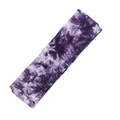 Tie-dye purple yoga headband with ribbed texture for fitness and sweat absorption - Dark Purple Tie-Dye