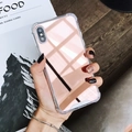 Sleek rose gold mirror phone case for iPhone 15 Pro Max with clear shockproof bumpers - Rose Gold / iPhone 11 Pro