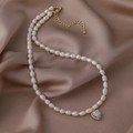Irregular Pearl Heart Zircon