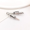 Antique silver zinc alloy syringe pendant for medical nurse themed charm bracelets - Syringe Style 2