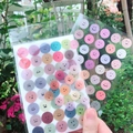 Adesivi washi geometrici con sorrisi in morbidi colori pastello per cancelleria - Adesivi Faccina Sorridente (Set da 6)